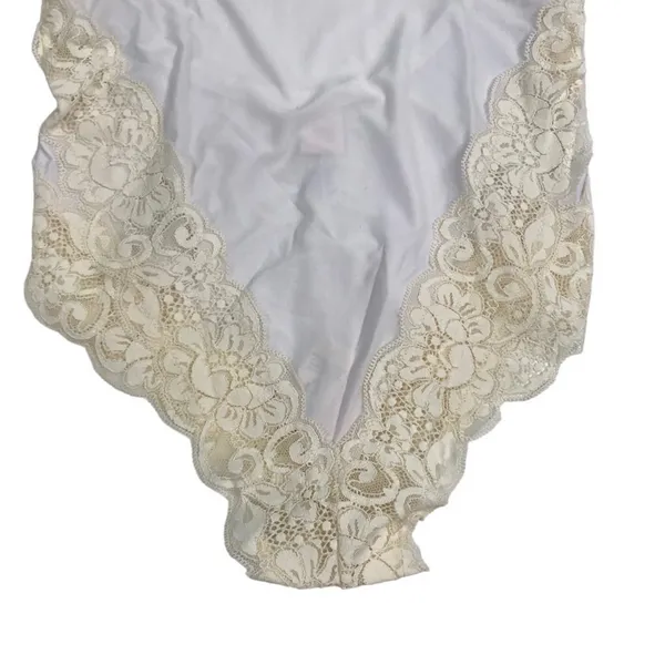 FREE PEOPLE x HAH Bodysuit S Backless Lace Formfiting Retro Feminine Cottage NWT - Image 10