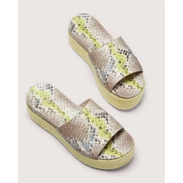 kate spade Zia‎ Espadrille Platform Sandal Snake Print Leather Slide Size 11 - Image 2