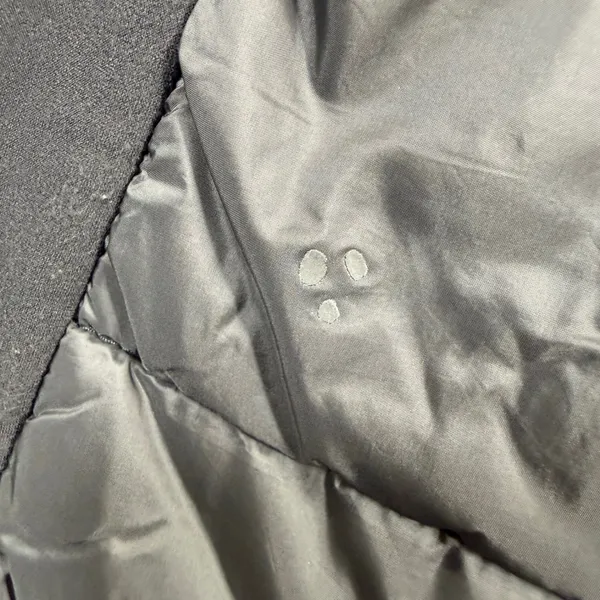 Lululemon Fluff the V Hooded Jacket Black Quilted Puffer Hybrid Full Zip Women L - Image 12