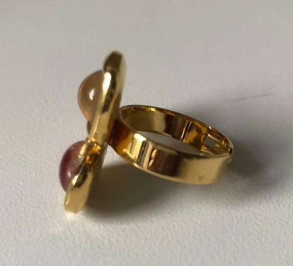 Gold Ring With Three Stones - Image 6