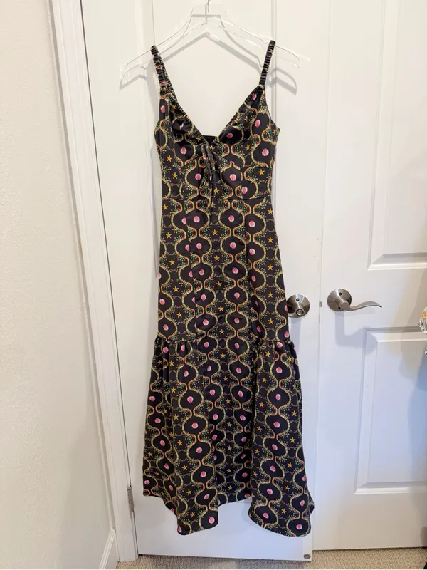 HILL HOUSE HOME Lillie Midi Dress in Cisco Trellis Print size XS - Image 7