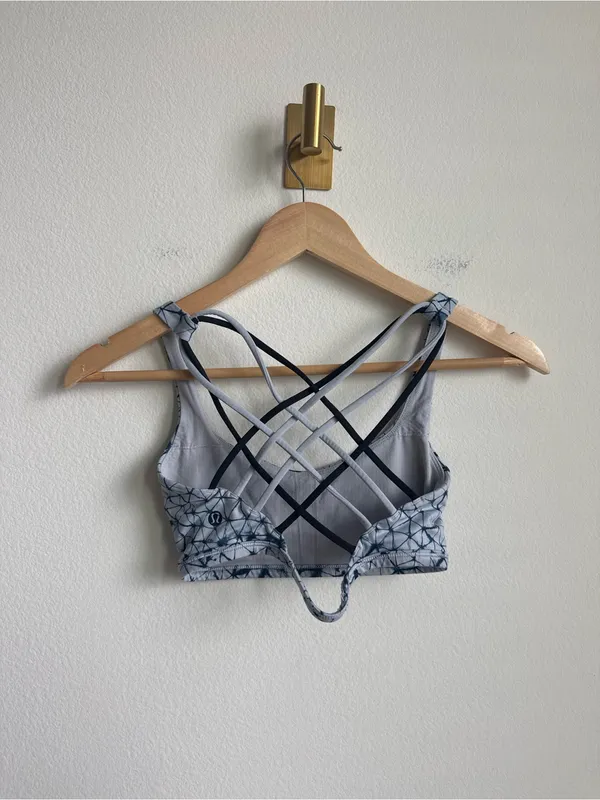 Lululemon Free to Be Bra Wild Star Crushed Silver Fox Deep Navy Size 4 - Image 5