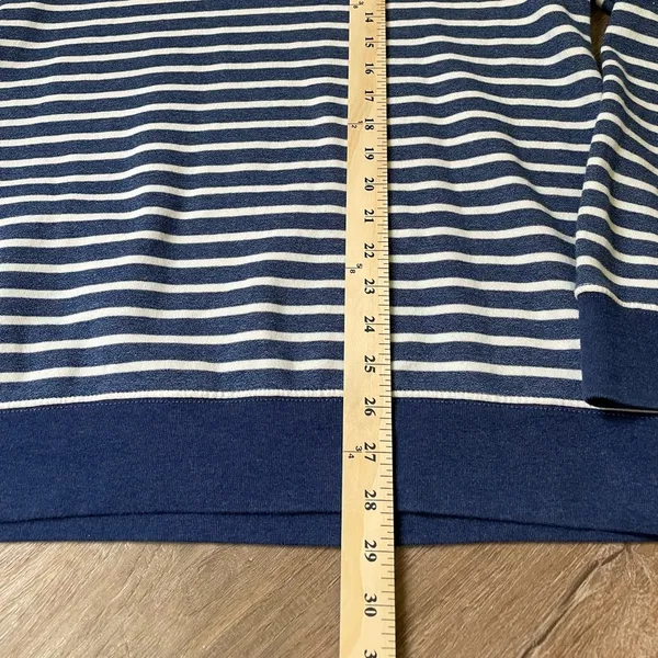 Old Navy Crewneck Striped Long Sleeve Top Fleece Lined Nautical ~ Women’s Size L - Image 13