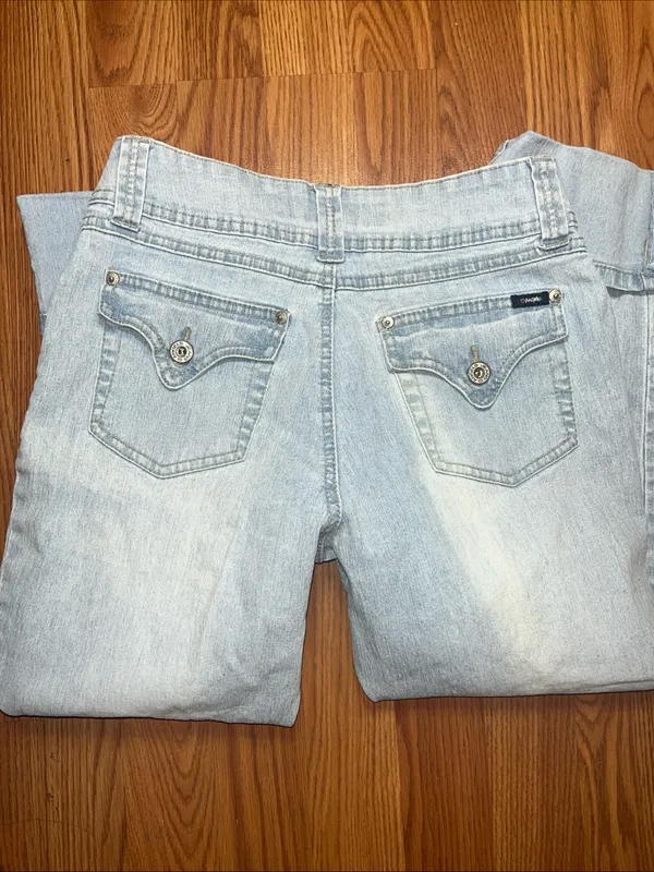 Angels Jeans Pale Blue Relaxed High-Rise Denim size 8 - Image 5
