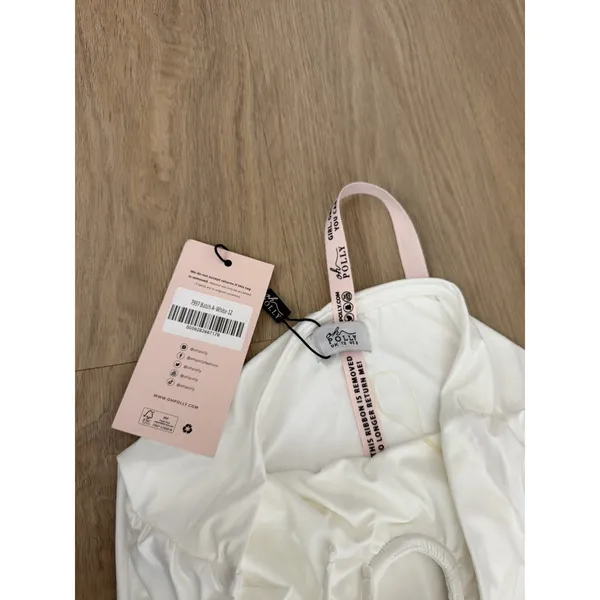 Oh Polly Dress Womens 8 White halter Rose Maxi dress - Image 5