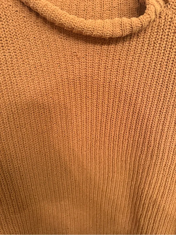 aerie Chunky Cowl Neck Sweater - Rusty Orange - Image 2