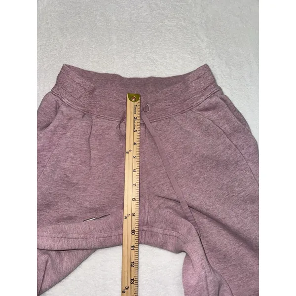 Lululemon Women's Scuba Jogger Heathered Pink High Rise Pockets Size 4 - Image 9
