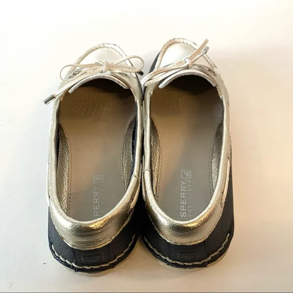 Sperry Top-Sider Montauk Navy, Silver & White Boat Shoes - Image 3