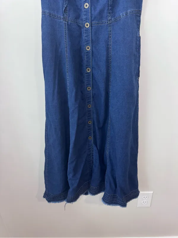 Pilcro Denim Flutter Sleeve MIDI Dress - Image 6