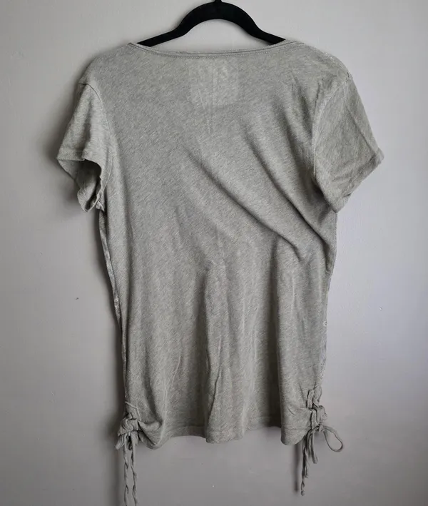 Ruff Hewn Light Gray Floral Short Sleeve Top - Image 2