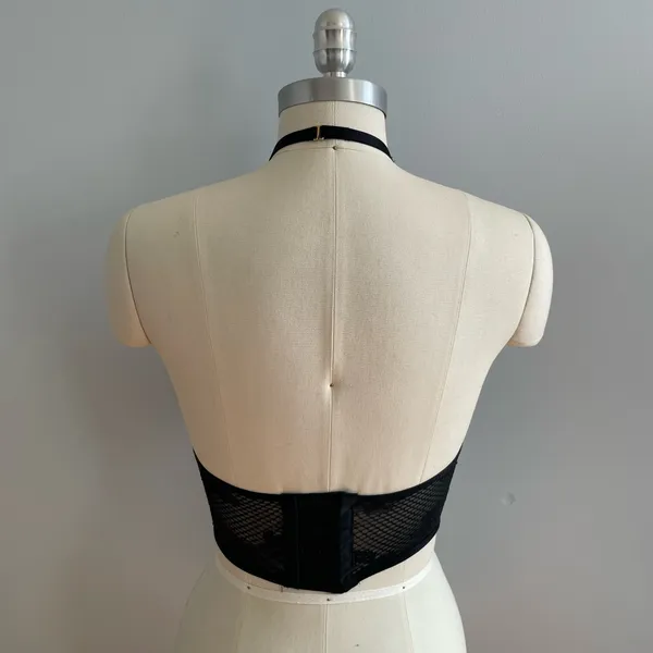 Victorias Secret Very Sexy High Neck Lace Corset Top- Black- Size XS- NWT - Image 8