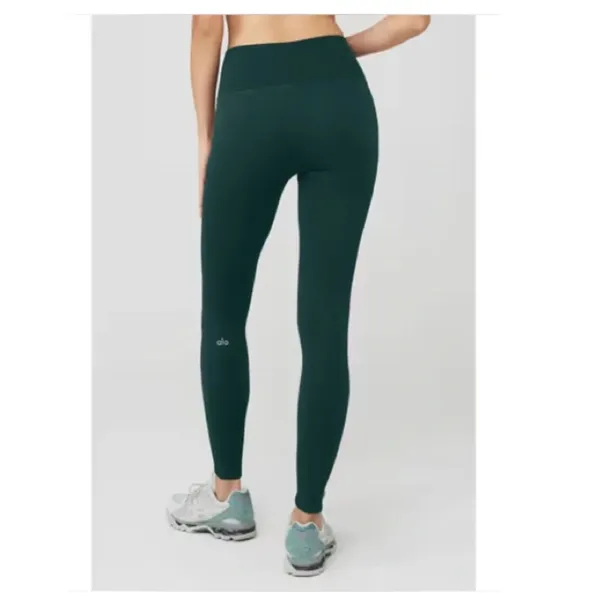 ALO Yoga Seamless Ribbed Mindful Movement Legging Midnight Green - Image 2