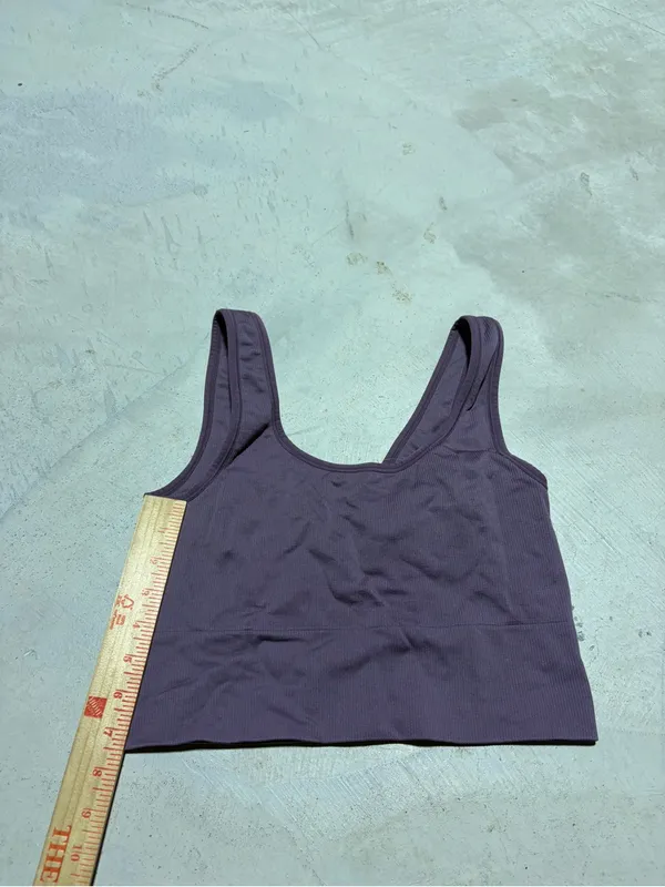 Athleta Women's Scoop Neck Ribbed Crop Tank purple medium - Image 5