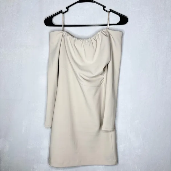 Abercrombie & Fitch Long Sleeve Draped Off The Shoulder Mini Dress - Image 4
