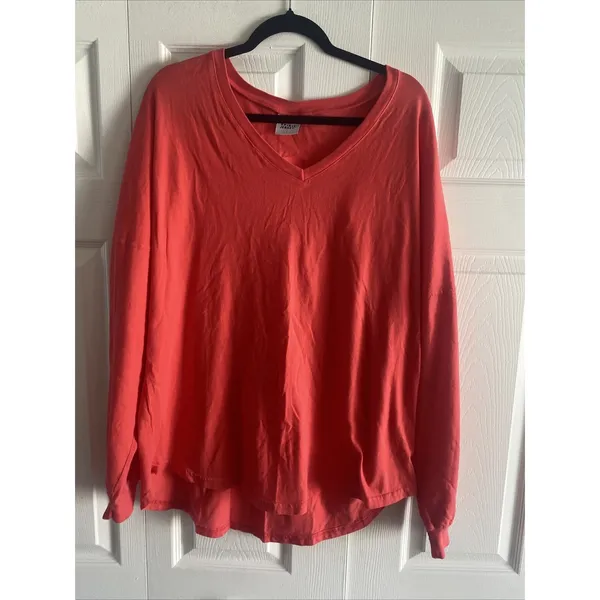 Spirit Jersey Melbourne Beach Florida Womens Size L Coral Pink Puff Print Cotton - Image 3