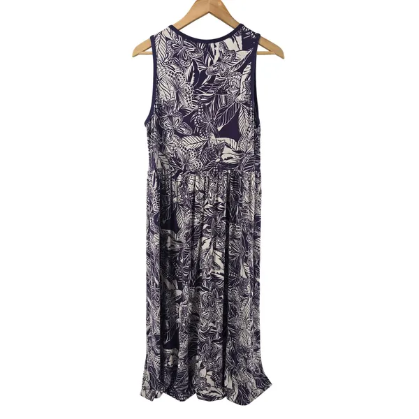 Johnny Was Dress Womens M R39523-4 Purple Butterfly Bamboo Viscose Maxi‎ Boho - Image 3