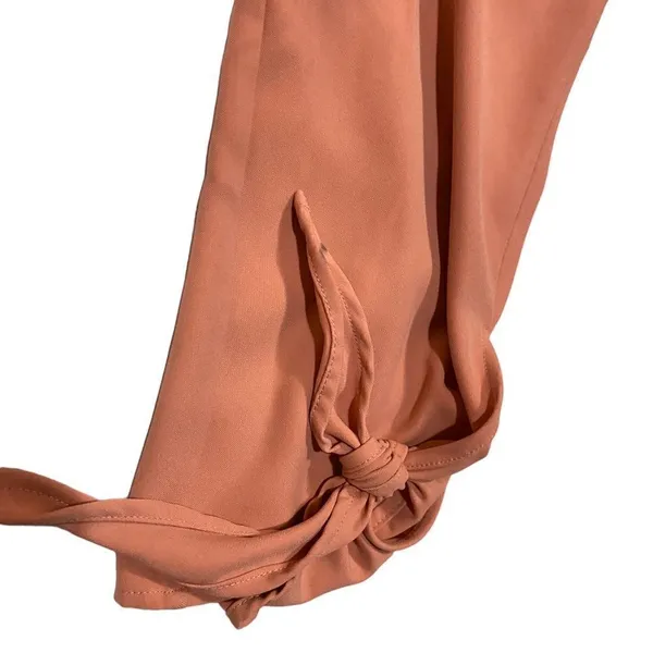 GNW Pink Open Front Knot Cuff 3/4 Sleeve Office Blazer - Image 5