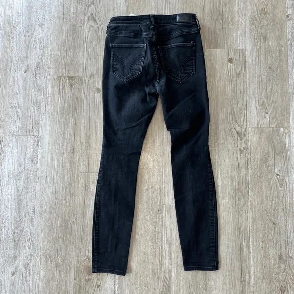 Womens Hollister High-Rise Super Skinny Black Jeans - 5R / 27x28 - Image 6