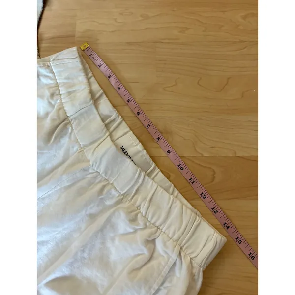 TALENTLESS White Wide Leg‎ Pull On Lounge Pants Size Large - Image 8