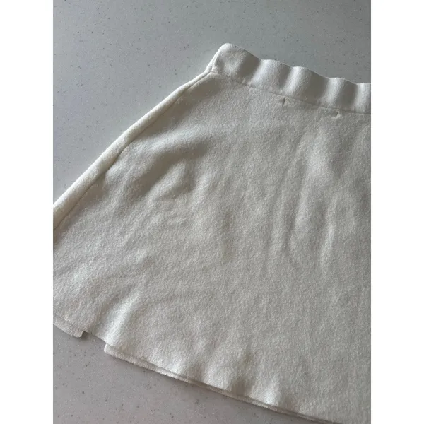 Altar’d State Ivory Sweater Knit Mini Skirt Women’s XS Soft Pull On Preppy - Image 8