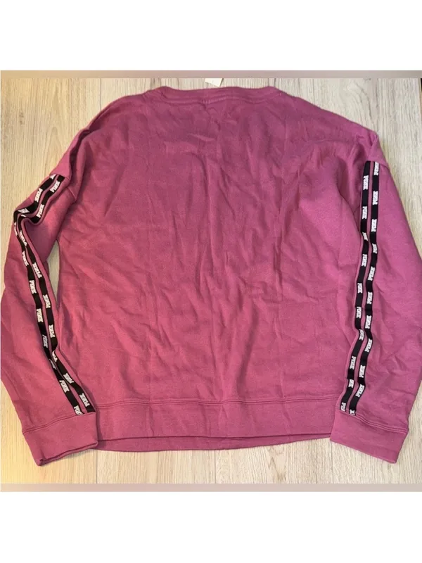Victoria’s Secret pink black Crewneck sweatshirt crew sweater - Image 2