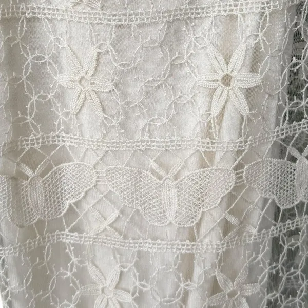 Anthropologie E by Eloise Ivory Lace Chemise Butterfly Dress S - Image 5
