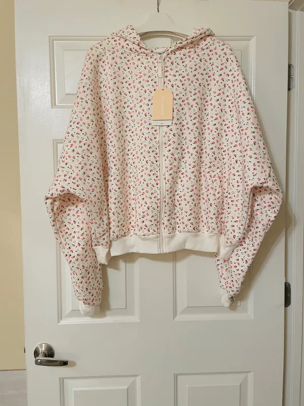 NWT! Blogilates Target X - Women's Marshmallow Full Zip Hooded Sweatshirt - 1X - Image 3