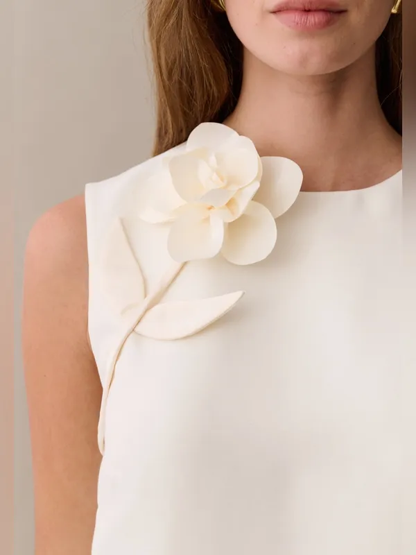 NWT Few Moda Althea Dress size XL Cream Ivory flower mini bride o.p.t - Image 5