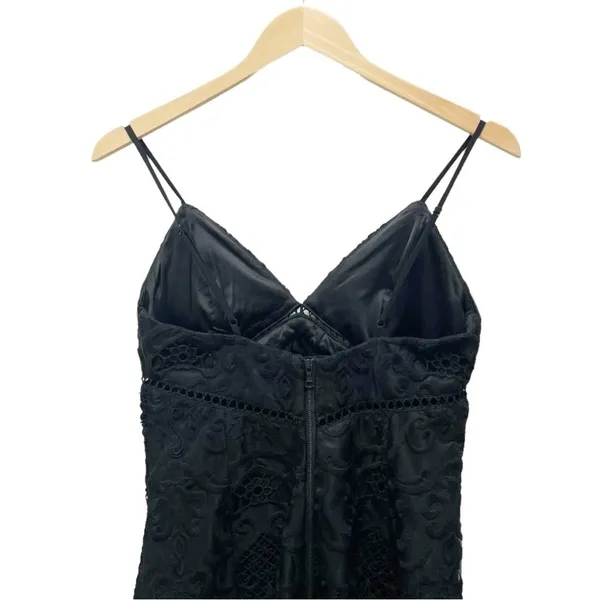 NWT Bardot Lola Lace Slip Dress Size 4 / XS Black Midi Bodycon Cocktail Party - Image 6