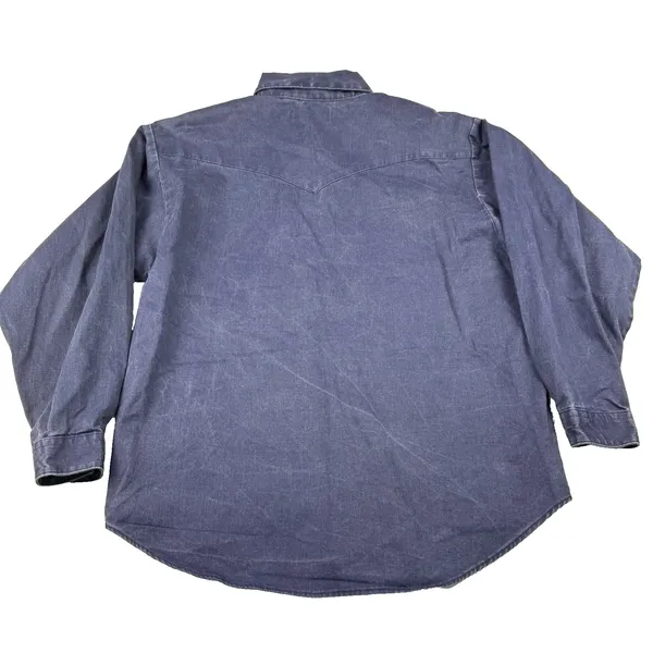 Panhandle Slim Vintage USA Western Denim Shirt Long Sleeve Size Medium Cotton‎ - Image 3