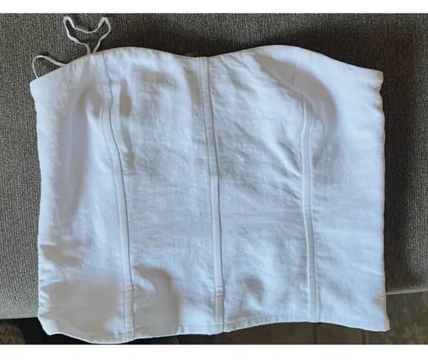 Abercrombie Linen strapless Corset Top - Image 2