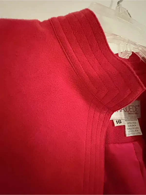 70’s retro Red Ultrasuede jacket with a boho vibe, size M - Image 10