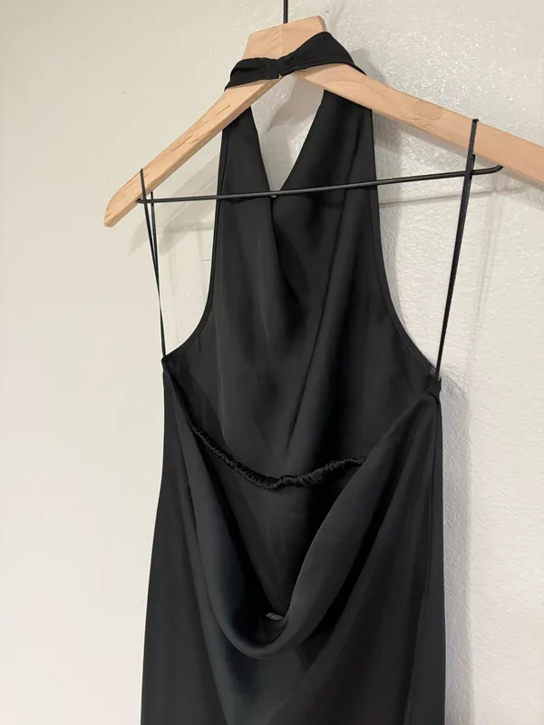 Anthropologie Black Halter Dress - Image 3
