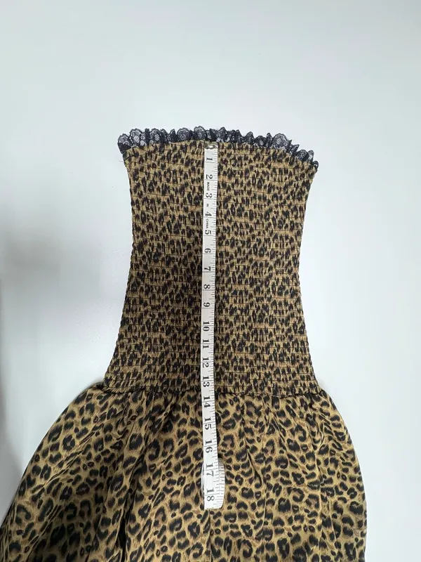 Sky to Moon Leopard Print‎ Strapless Tube Dress - Size S. - Image 10