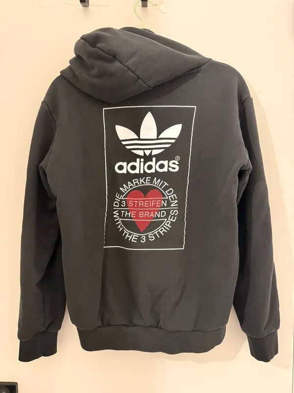 Adidas Originals Black Trefoil Graphic Pullover Hoodie - Image 2