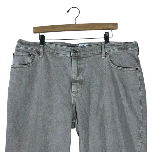 Abercrombie & Fitch The Baggy Low Rise Solid Jeans Grey Y2K Skater Size 33 / 16R - Image 2