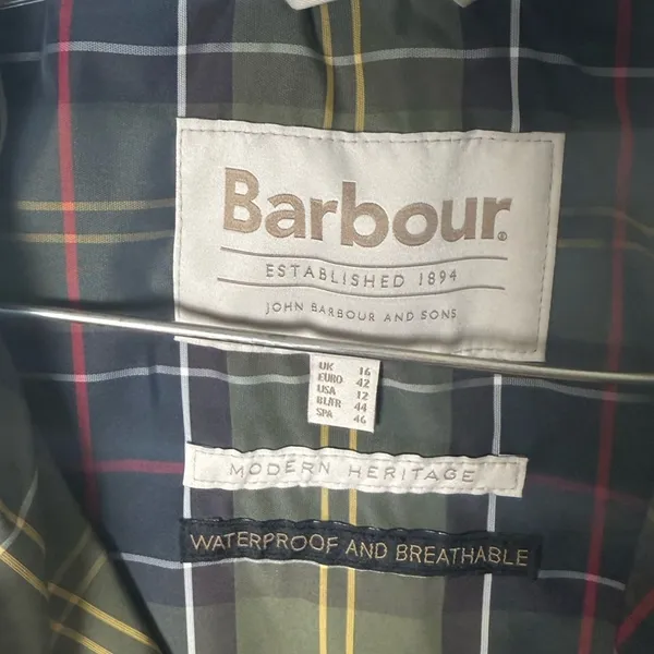 Barbour Camilla Waterproof Trench Coat in Mist 12 - Image 5