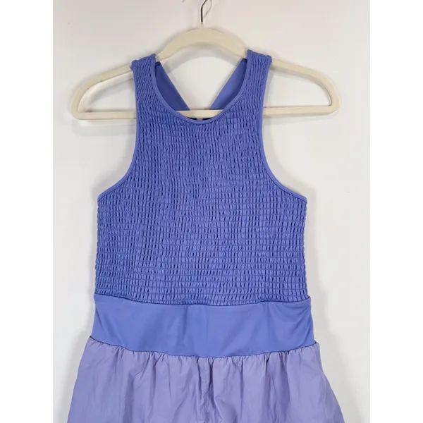 FP Movement Womens Romper Blue Breathless Sleeveless Smocked Shortsie Large - Image 4