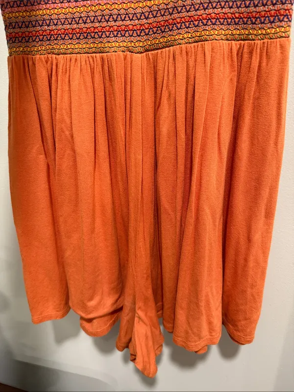 Forever 21 strapless tube top orange romper coverup size S - Image 3