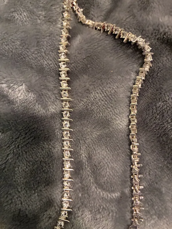 Vintage Antique Elegant "S-Link" Style Tennis Necklace - Image 4