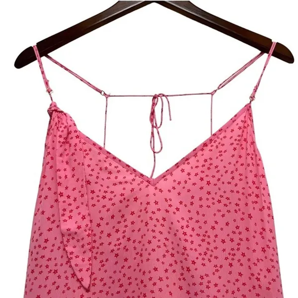 For Love and Lemons Twinkle Slip Dress Pink Spaghetti Straps Romantic Coastal L - Image 6