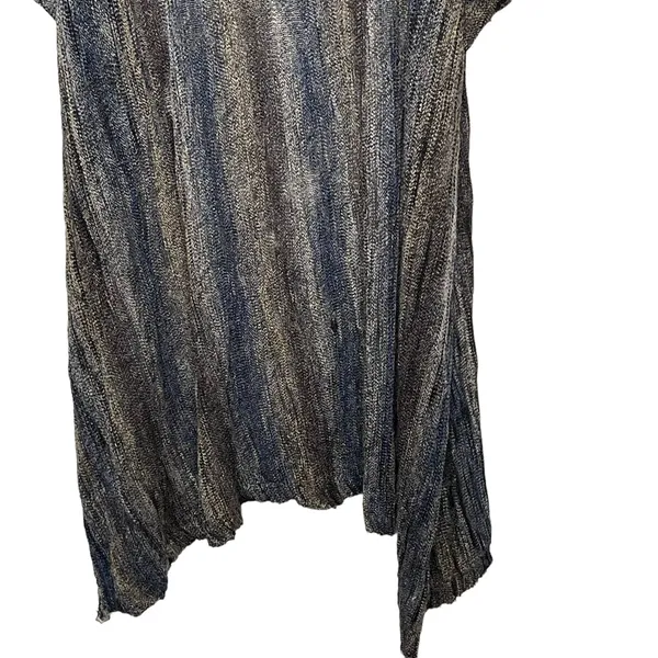 BKE Long Open Cardigan Sweater Size Small Multi Color Striped Womens‎ Sleeveless - Image 4
