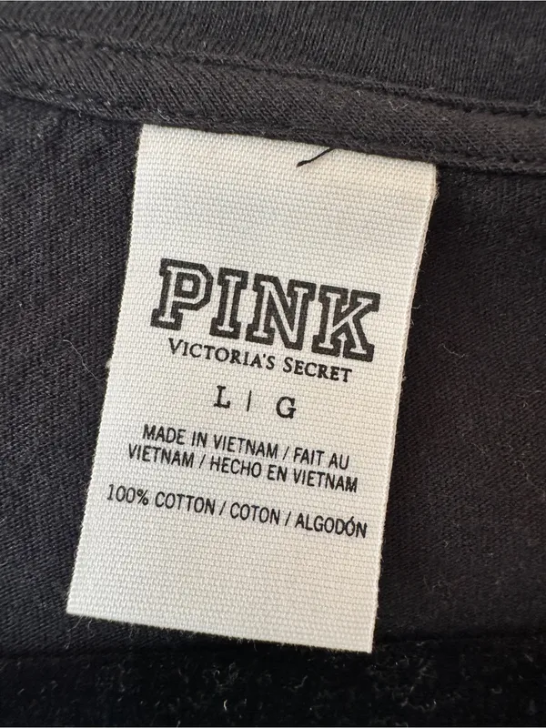 Victoria's Secret Pink Rainbow Campus Bling Shirt‎ Large - Image 3