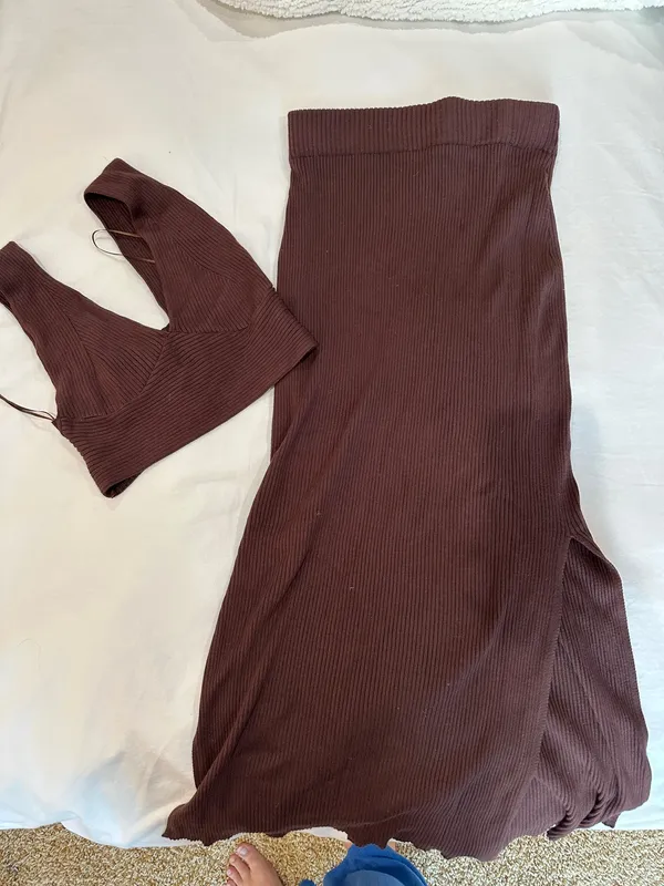 Brown Cableknit Set Size M - Image 2