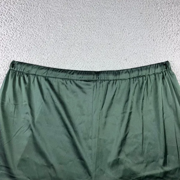 Old Navy Satin Pajama Shorts Womens XXL Green Minimalist Drawstring Sleepwear - Image 9