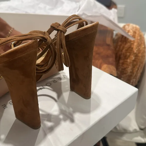 Veronica Beard Tan Platform Heels - Image 7