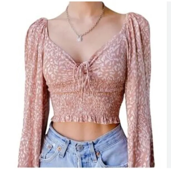 Urban Outfitters Old Soul Cropped Milkmaid‎ Top Women's Size S Cottagecore - Image 7
