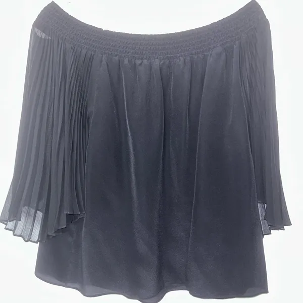Alice + Olivia Silk Flowy Blouse‎ Black Size S/P - Image 4