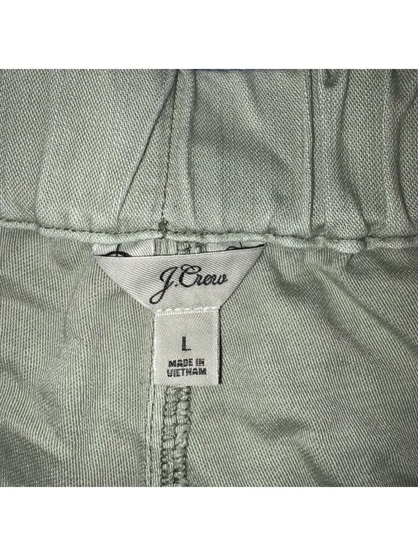 J.Crew $65 Women's L Olive Green Casual Comfort Stretch Summer Camp Shorts - Image 2