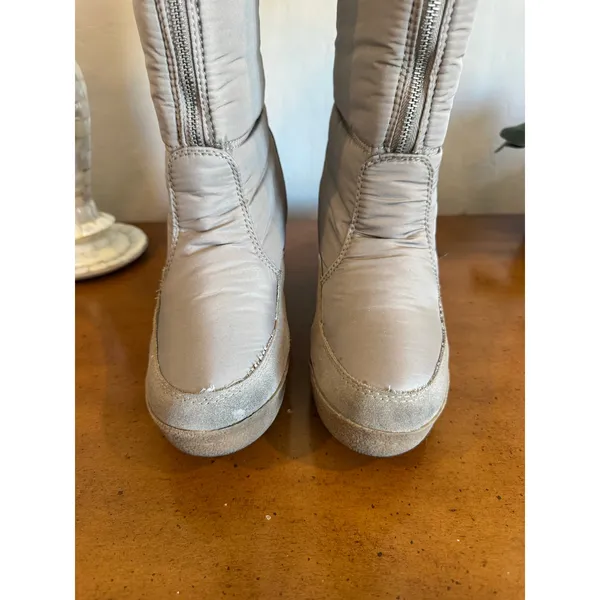 Juicy Couture Vintage Fur Trim Snow Boots Taupe 10 - Image 3